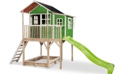 Drewniany domek do zabawy EXIT Loft 750 - zielony