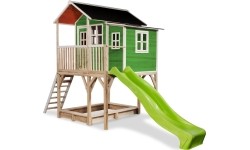 Drewniany domek do zabawy EXIT Loft 750 - zielony