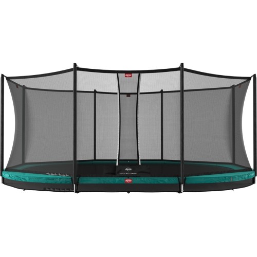 Trampolina BERG Grand Favorit InGround 520, zielona + siatka ochronna Comfort