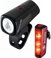 Zestaw oświetlenia rowerowego Sigma Buster 400 + Blaze Flash USB