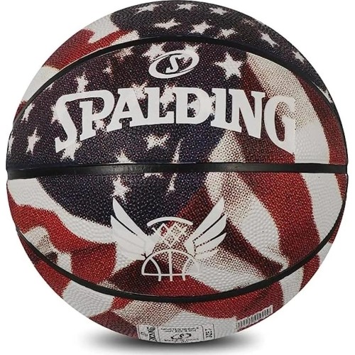 PIŁKA DO KOSZYKÓWKI SPALDING TREND STARS STRIPES (ROZMIAR 7) (GUMA)
