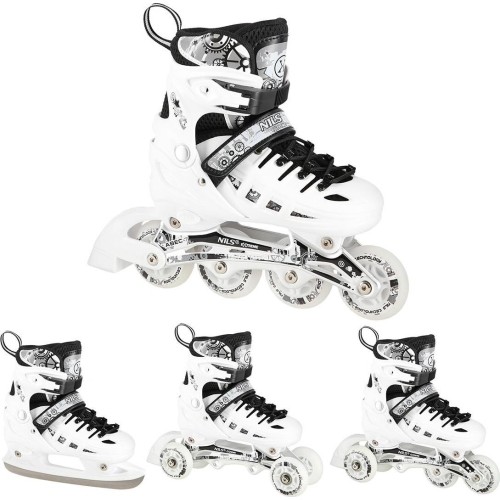 NH10905 4w1 INLINE/ICE-SKATES NILS EXTREME - Black