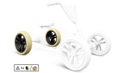 Koło 9x2 - beżowe/czarne z tyłu