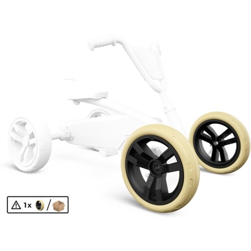 Koło 9x2 - przód beżowo-czarny