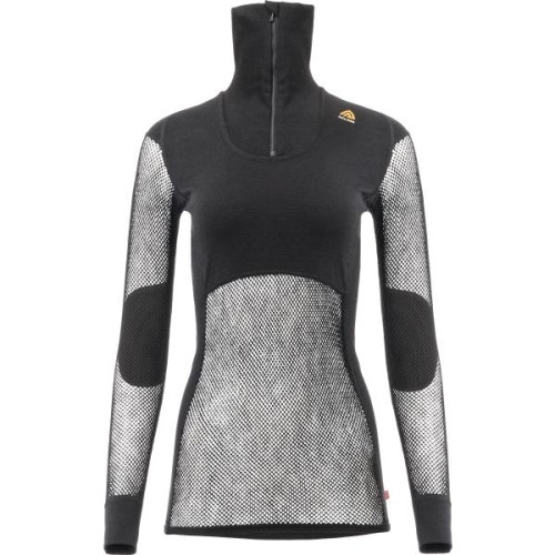 Damski sweter Aclima WN Polo Zipped Jumper, czarny, rozmiar XS - 123