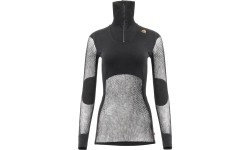 Damski sweter Aclima WN Polo Zipped Jumper, czarny, rozmiar XS - 123