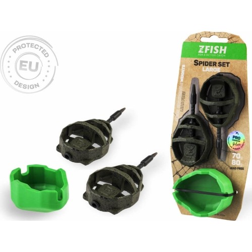 Zestaw koszyczków ZFISH Method Feeder Spider Large 70, 80 g + forma