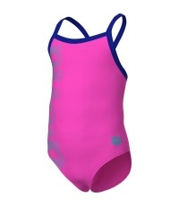 Arena Logo Kids Girl Shocking Pink-Neon Blue 1-2 - 988