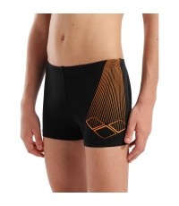 B Arena Bright Swim Short Black-Team Orange 10-11 - 503