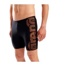 M Swim Mid Jammer Graphic Black-Team Orange 100 - 505