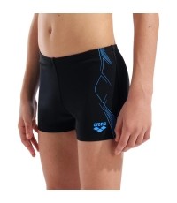 B Arena Graphic Swim Short czarno-turkusowy 10-11 - 508