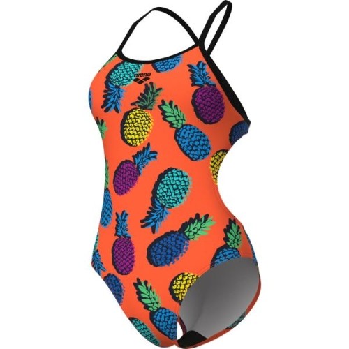 W Pineapples Tie Back Team Orange Multi-Black 34 - 350