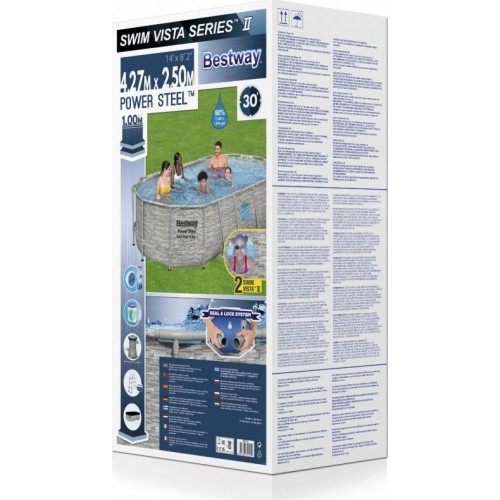 Stelaż basenowy 427 cm x 250 cm x 100 cm, Power Steel Swim VISTA s