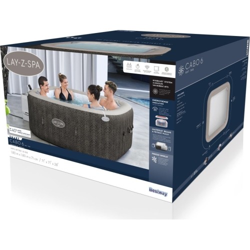 Lay-Z-Spa Cabo SMART HydroJet Jacuzzi BESTWAY