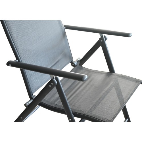 Składane krzesło ogrodowe PULA ciemnoszare