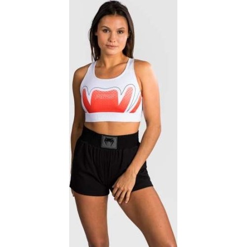 Damski biustonosz sportowy Venum x RWS 2.0 - biały/czerwony