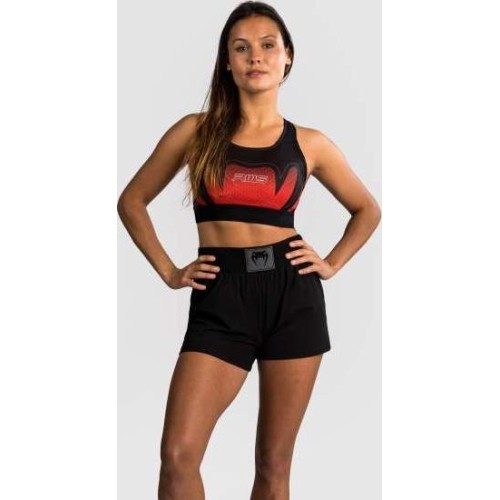 Damski biustonosz sportowy Venum x RWS 2.0 - czarny/czerwony