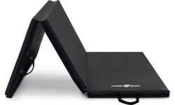 Materac gimnastyczny składany twardy z rzepami 180 x 90 x 5 cm czarny - Marbo Sport