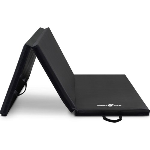 Materac gimnastyczny składany twardy z rzepami 180 x 90 x 5 cm czarny - Marbo Sport