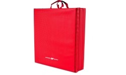 Składany twardy materac gimnastyczny na rzepy, 180 x 60 x 5 cm, czerwony - Marbo Sport