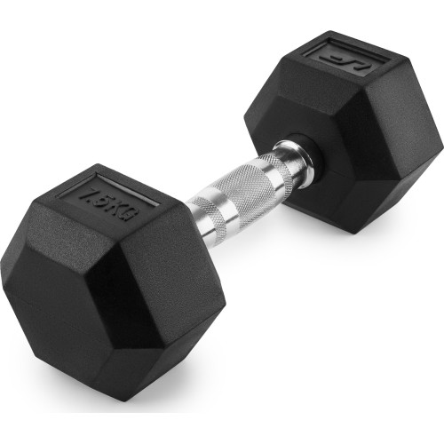 Hantla żeliwna gumowana HEX 7,5 kg - UpForm