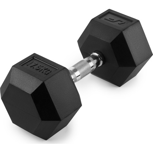 Hantla żeliwna powlekana gumą HEX 17,5 kg, UpForm