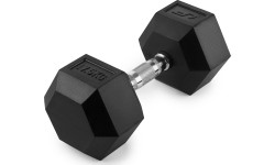 Hantla żeliwna powlekana gumą HEX 17,5 kg, UpForm