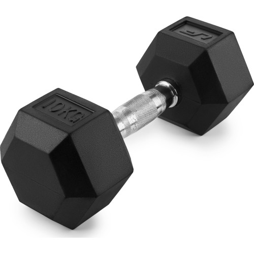 Hantla żeliwna gumowana HEX 10 kg - UpForm