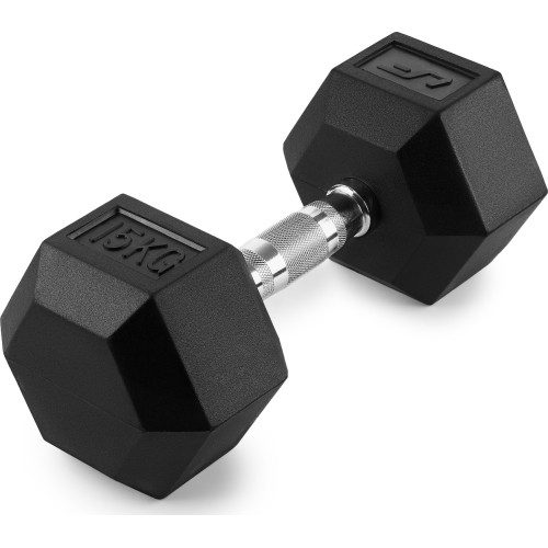Hantla żeliwna powlekana gumą HEX 15 kg - UpForm