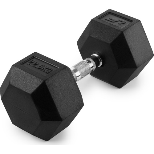 Hantla HEX z żeliwa pokrytego gumą, 22,5 kg – UpForm