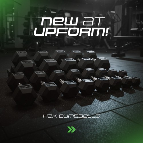 Hantla żeliwna gumowana HEX 17,5 kg - UpForm