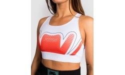 Damski biustonosz sportowy Venum x RWS 2.0 - biały/czerwony