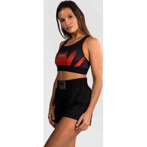 Damski biustonosz sportowy Venum x RWS 2.0 - czarny/czerwony