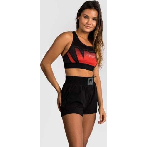 Damski biustonosz sportowy Venum x RWS 2.0 - czarny/czerwony