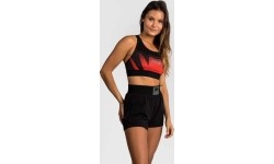 Damski biustonosz sportowy Venum x RWS 2.0 - czarny/czerwony