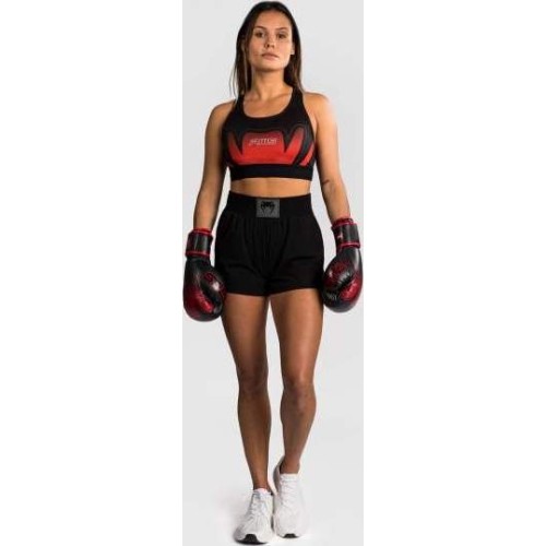 Damski biustonosz sportowy Venum x RWS 2.0 - czarny/czerwony