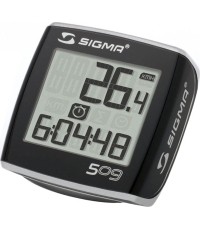 Licznik rowerowy Sigma BC 509, przewodowy, 5 funkcji (czarno-srebrny)