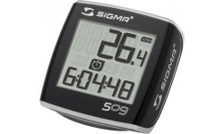 Komputer rowerowy Sigma BC 509 // przewodowy, 5 funkcji (czarny/srebrny)