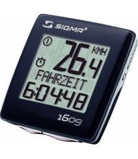 Komputer rowerowy Sigma BC 1609 // przewodowy, 16 funkcji (czarny/srebrny)