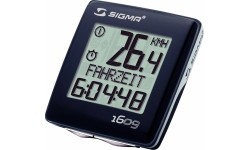 Komputer rowerowy Sigma BC 1609 // przewodowy, 16 funkcji (czarny/srebrny)