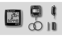 Komputer rowerowy Sigma BC 509 // przewodowy, 5 funkcji (czarny/srebrny)