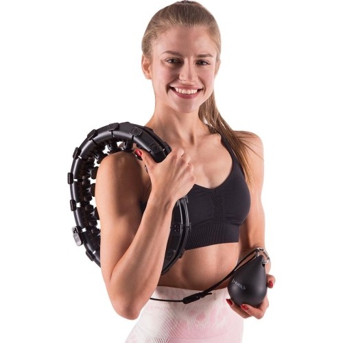 HHW01 HULA HOOP CZARNY Z OBCIĄŻNIKIEM HMS