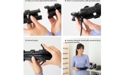 HHW01 HULA HOOP CZARNY Z OBCIĄŻNIKIEM HMS