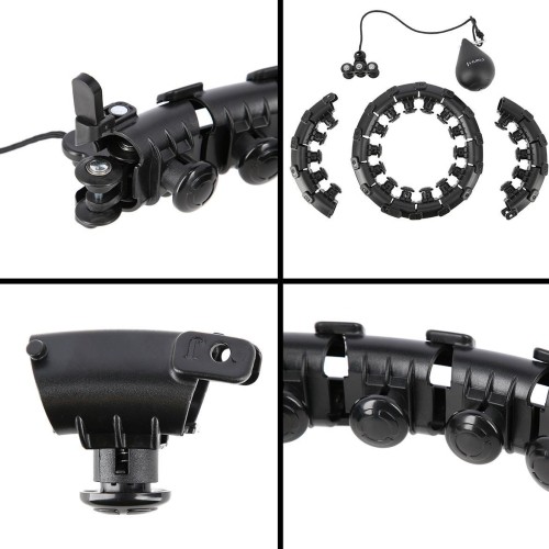 HHW01 HULA HOOP CZARNY Z OBCIĄŻNIKIEM HMS