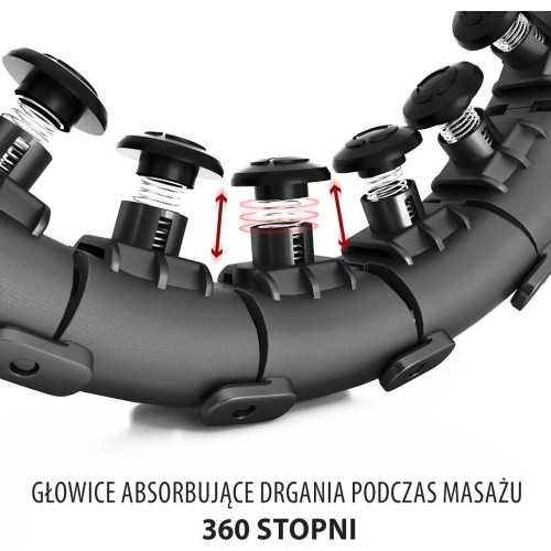 HHW01 HULA HOOP CZARNY Z OBCIĄŻNIKIEM HMS