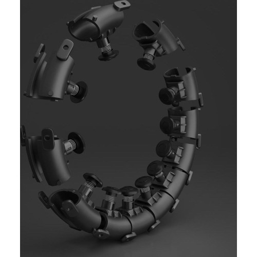 HHW01 HULA HOOP CZARNY Z OBCIĄŻNIKIEM HMS