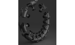 HHW01 HULA HOOP CZARNY Z OBCIĄŻNIKIEM HMS