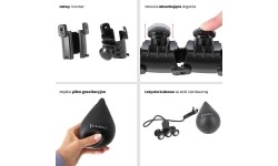 HHW01 HULA HOOP CZARNY Z OBCIĄŻNIKIEM HMS