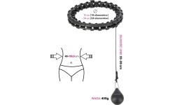 HHW01 HULA HOOP CZARNY Z OBCIĄŻNIKIEM HMS