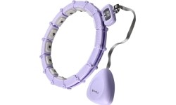 HHM14 HULA HOOP FIOLETOWY MAGNETYCZNY Z OBCIĄŻNIKIEM + LICZNIK HMS